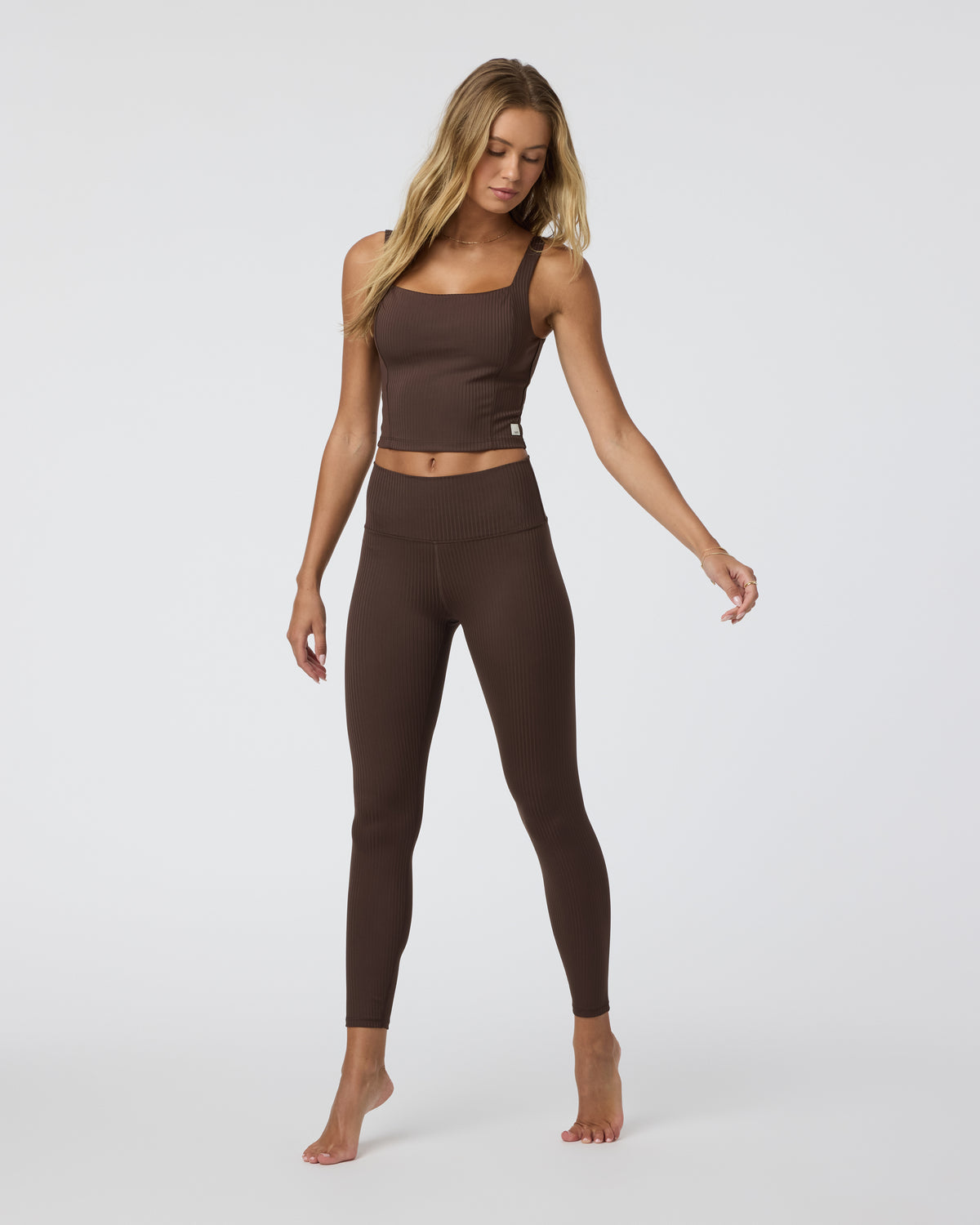 Women Vuori Inversion Rib Legging Java