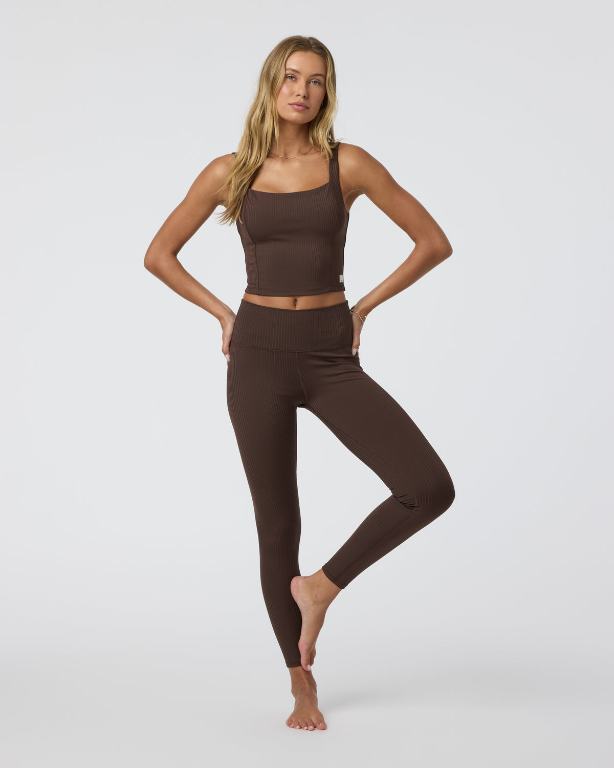 Women Vuori Inversion Rib Legging Java