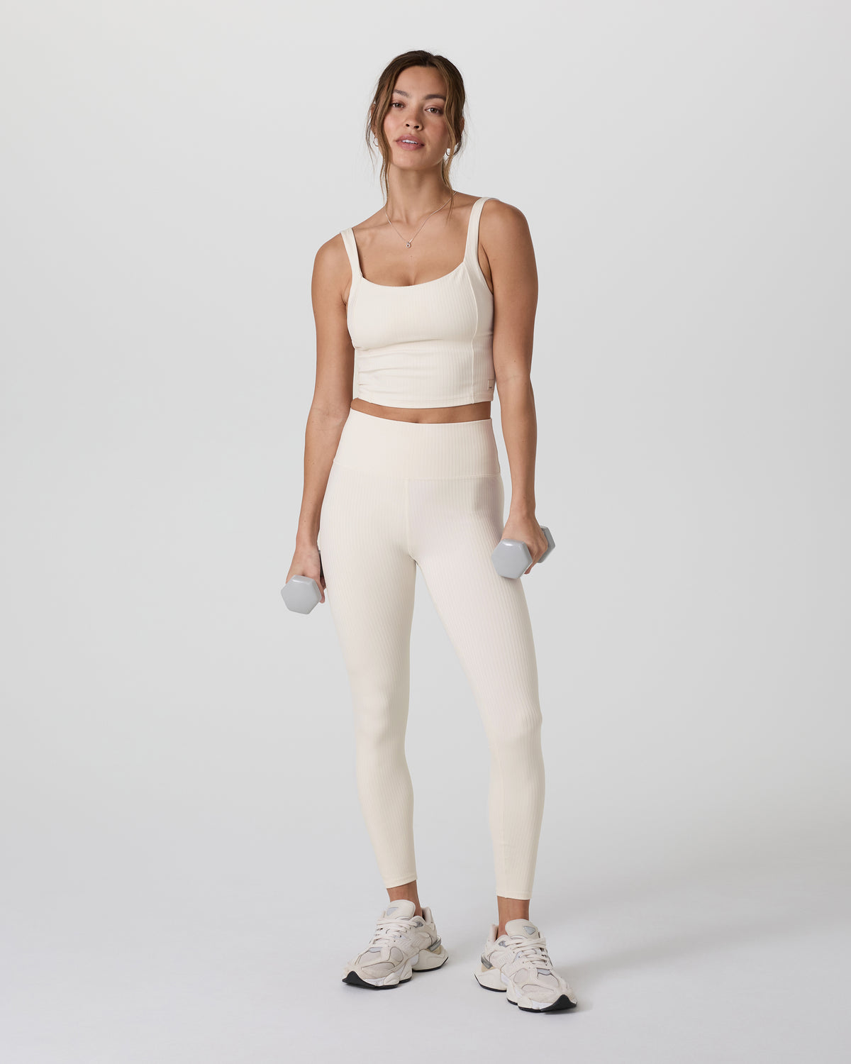 Women Vuori Inversion Rib Legging Marshmallow