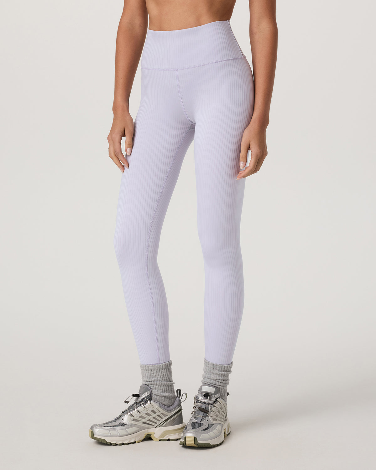 Women Vuori Inversion Rib Legging Women's Lavender Ice Leggings