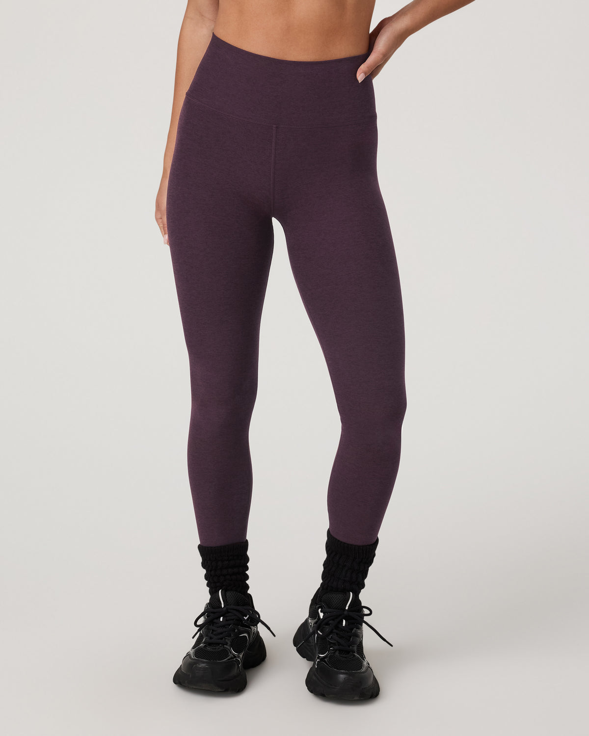 Women Vuori Clean Elevation Legging - Short Raisin Heather Leggings