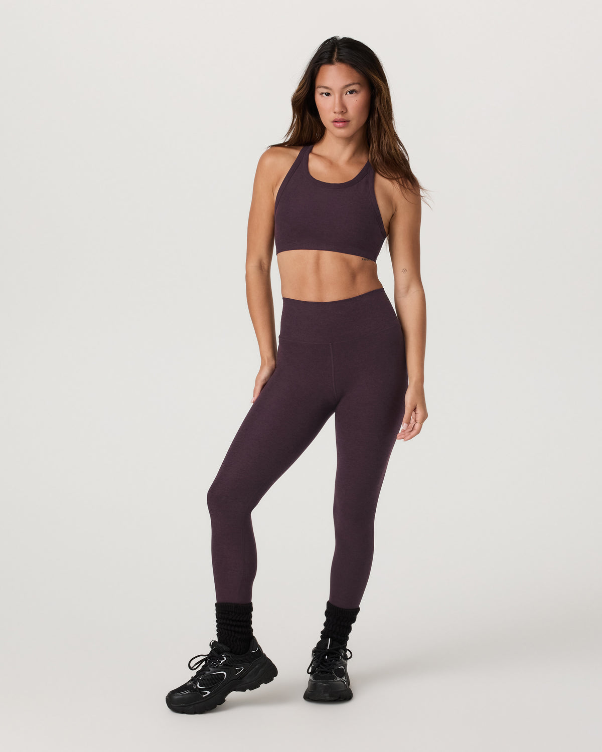 Women Vuori Clean Elevation Legging - Long Raisin Heather Leggings