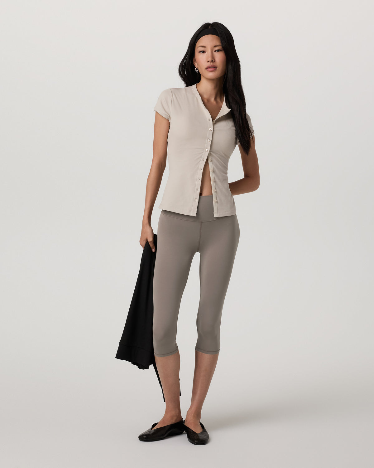 Women Vuori Vuori AllTheFeels™ Crop Legging Smokey Taupe Leggings