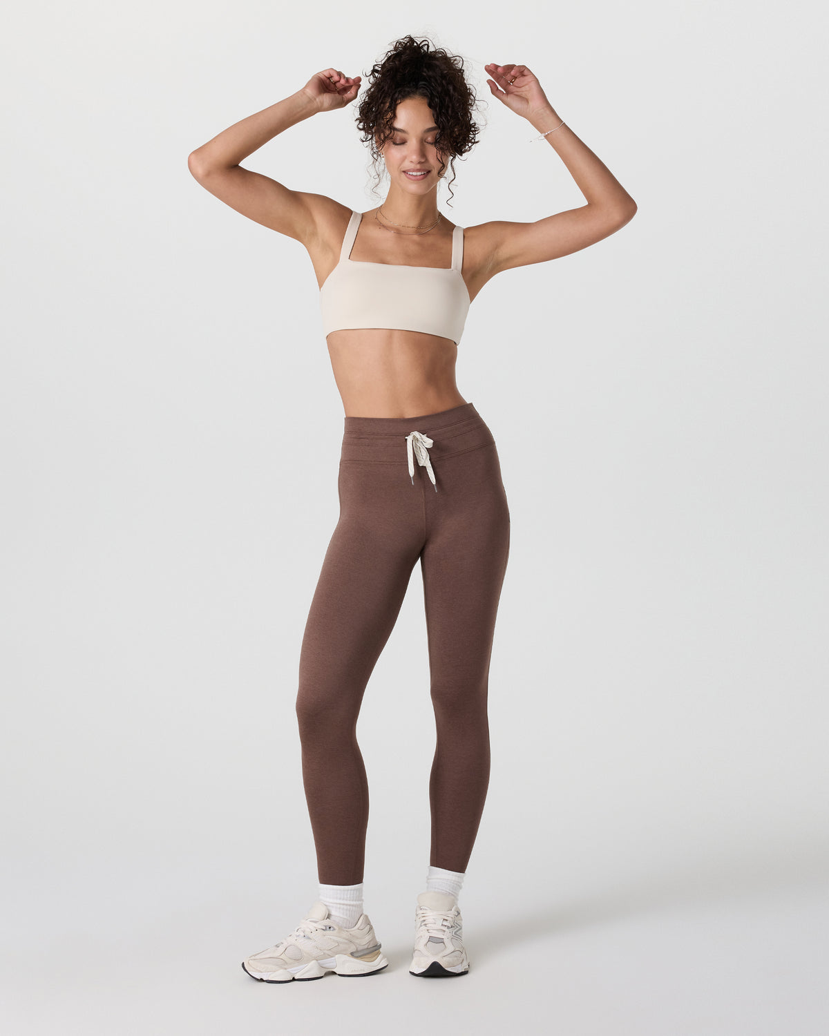 Women Vuori Halo Vintage Legging Chocolate Milk Heather