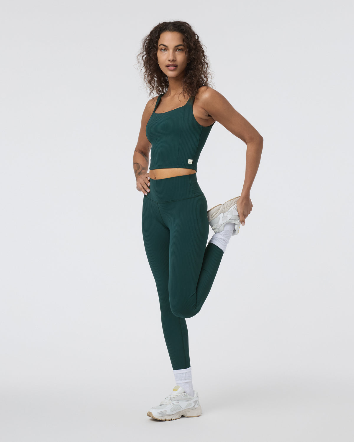 Women Vuori Inversion Rib Legging Moss