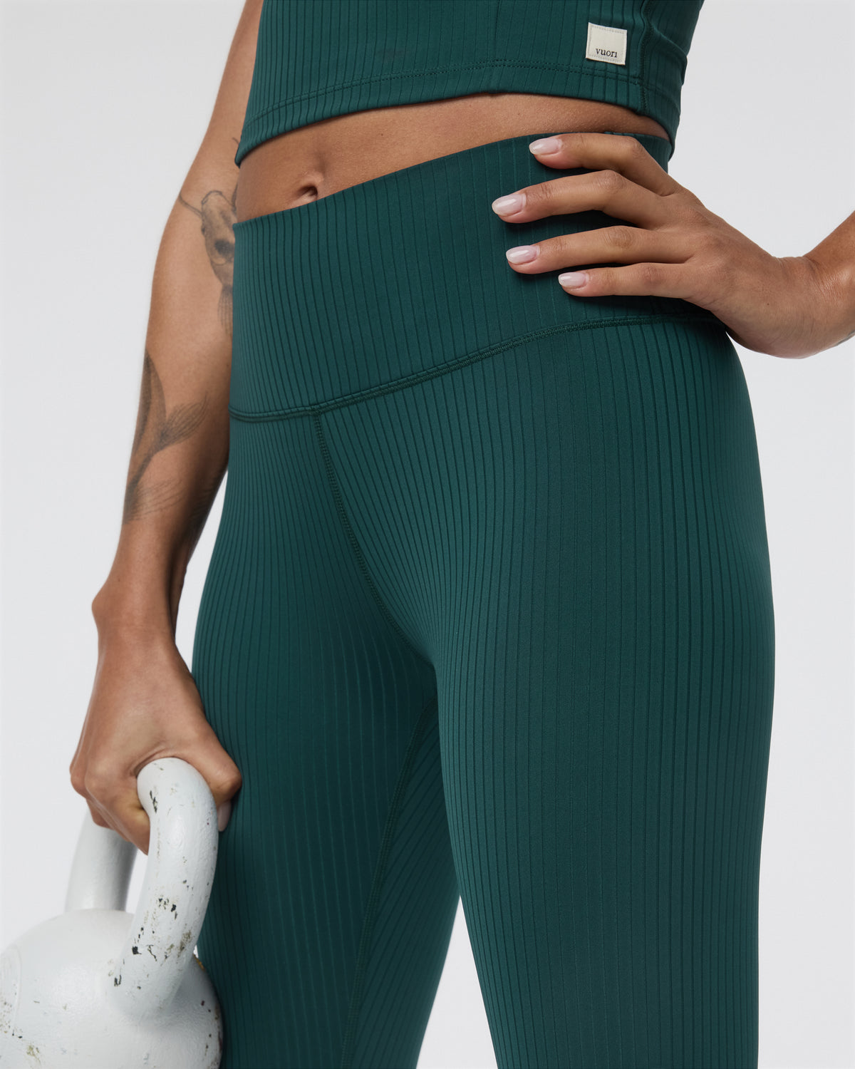 Women Vuori Inversion Rib Legging Moss