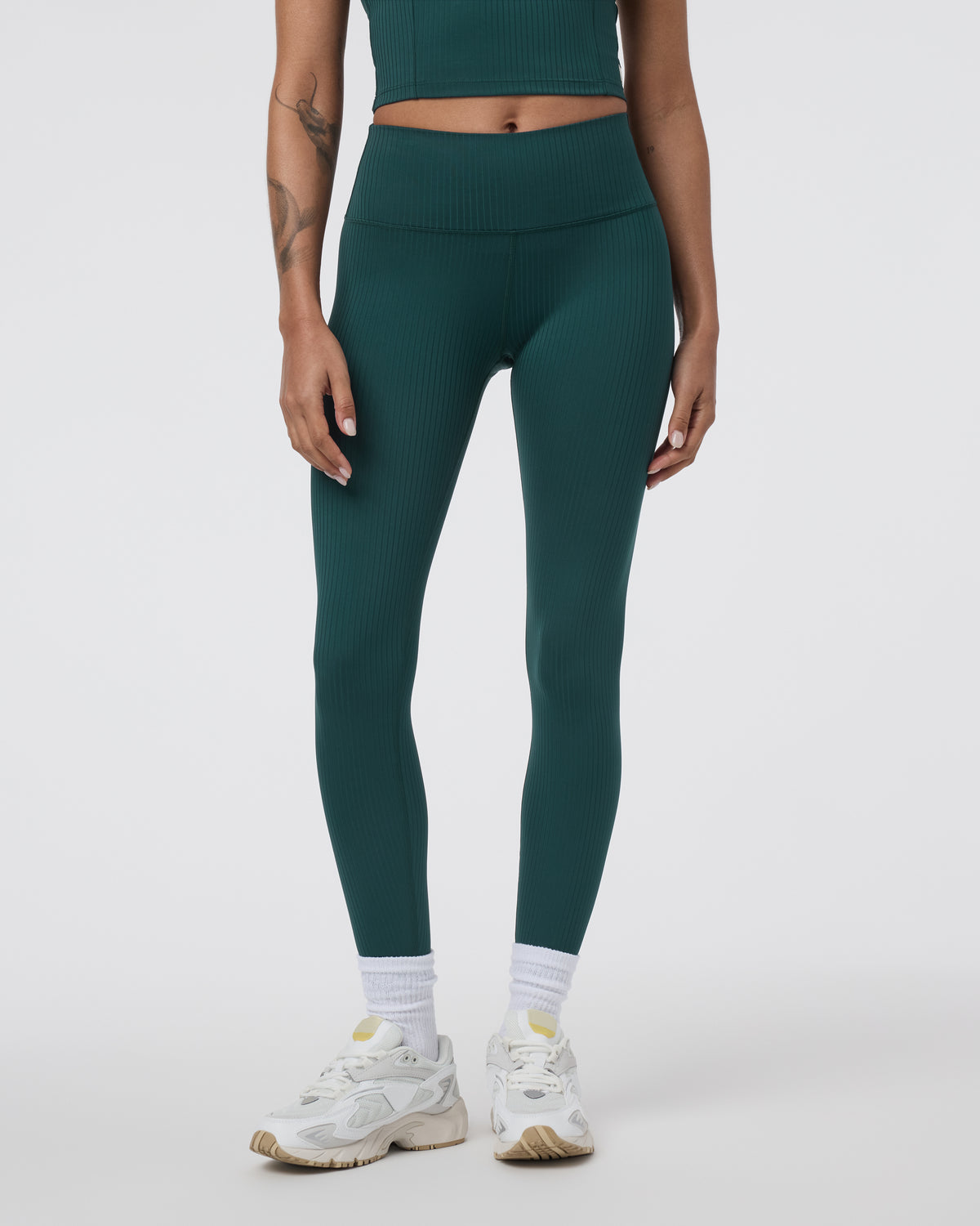 Women Vuori Inversion Rib Legging Moss