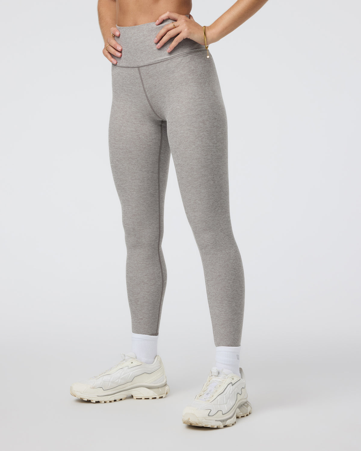 Women Vuori Clean Elevation Legging - Short Cobblestone Heather