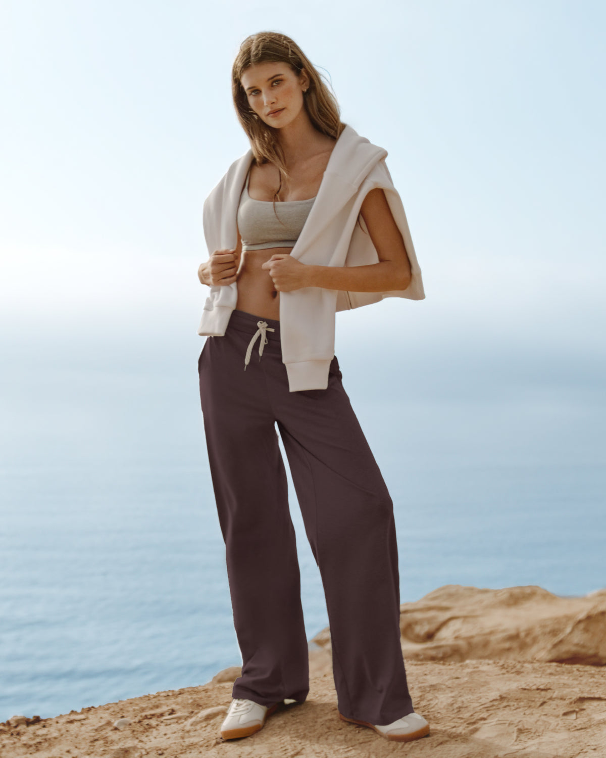 Women Vuori Halo Essential Wideleg Pant Java Heather