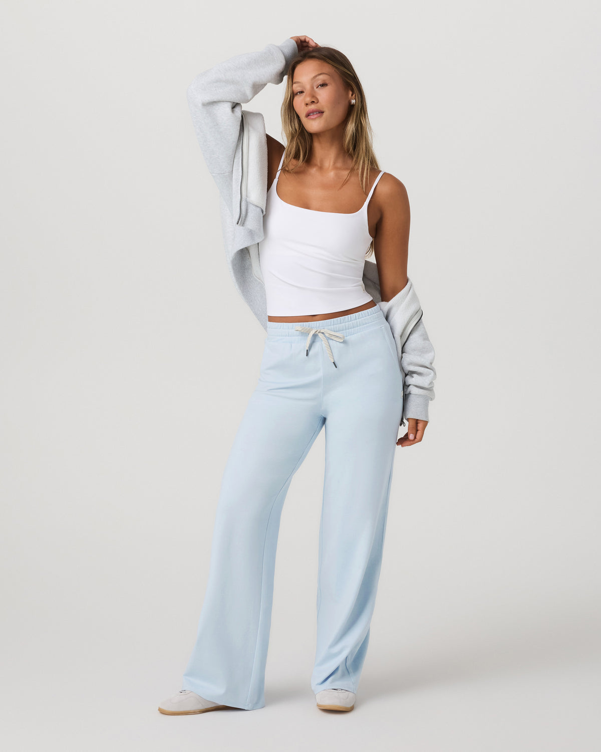 Women|New Vuori Halo Essential Wideleg - Short Soft Sky Heather Pants