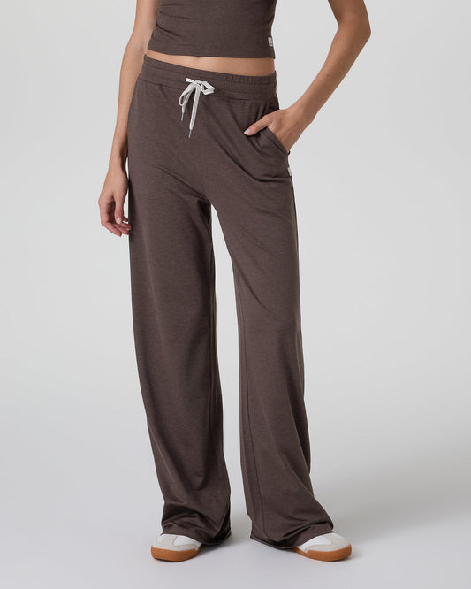 Women Vuori Halo Essential Wideleg Pant - Short Java Heather