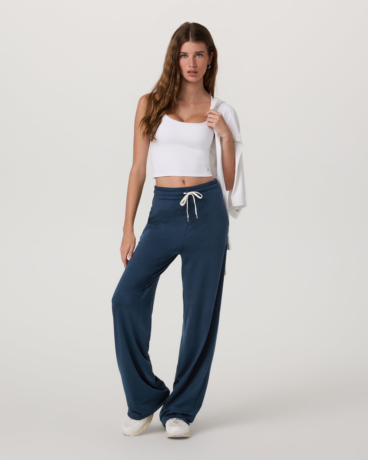 Women Vuori Halo Wideleg - Long Women's Blue Coast Heather Pants