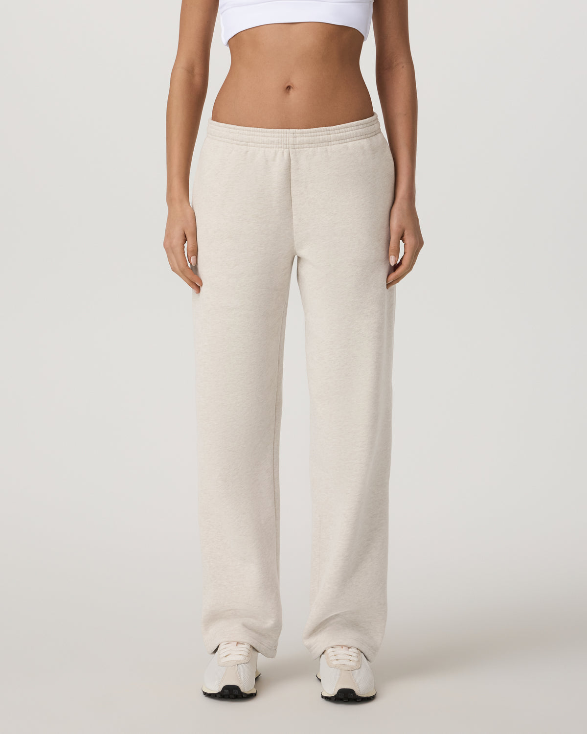 Women Vuori Restore Straight Leg Sweatpant - Short Bone Heather