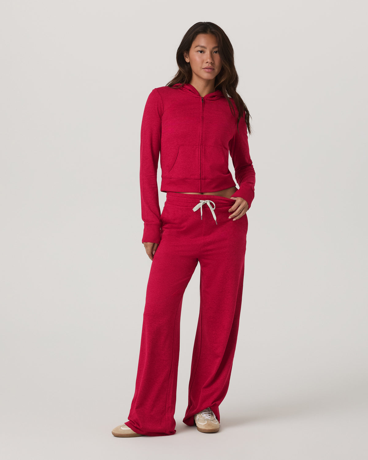 Women Vuori Halo Wideleg Women's Strawberry Heather Pants