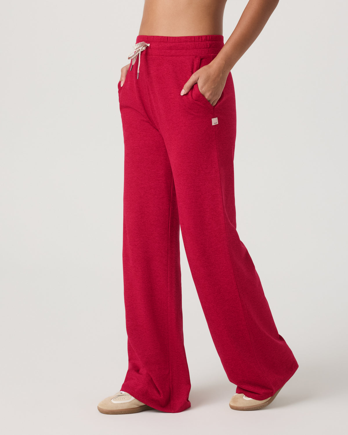 Women Vuori Halo Wideleg Women's Strawberry Heather Pants