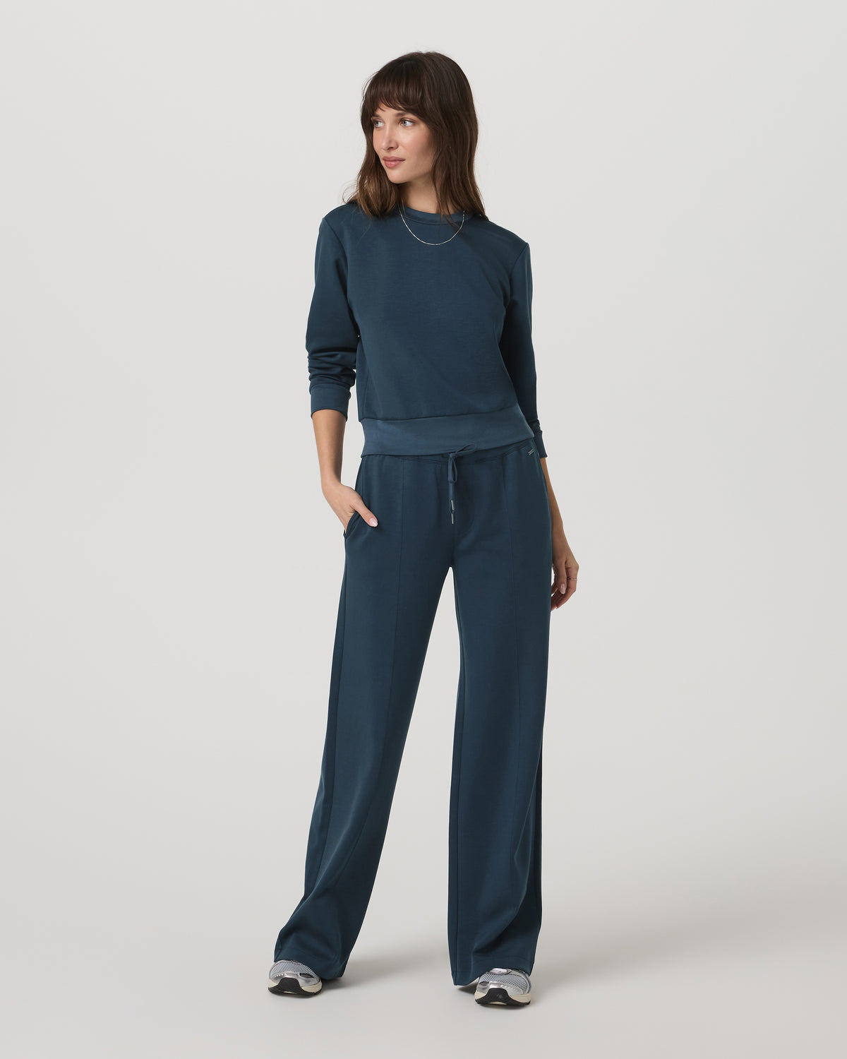 Women Vuori Compose Wideleg Pant Women's Ocean Blue Relaxed Pants
