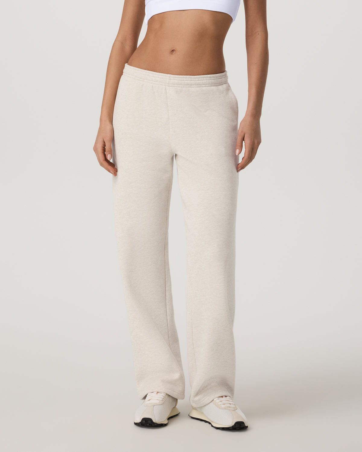 Women Vuori Restore Straight Leg Sweatpant - Long Bone Heather