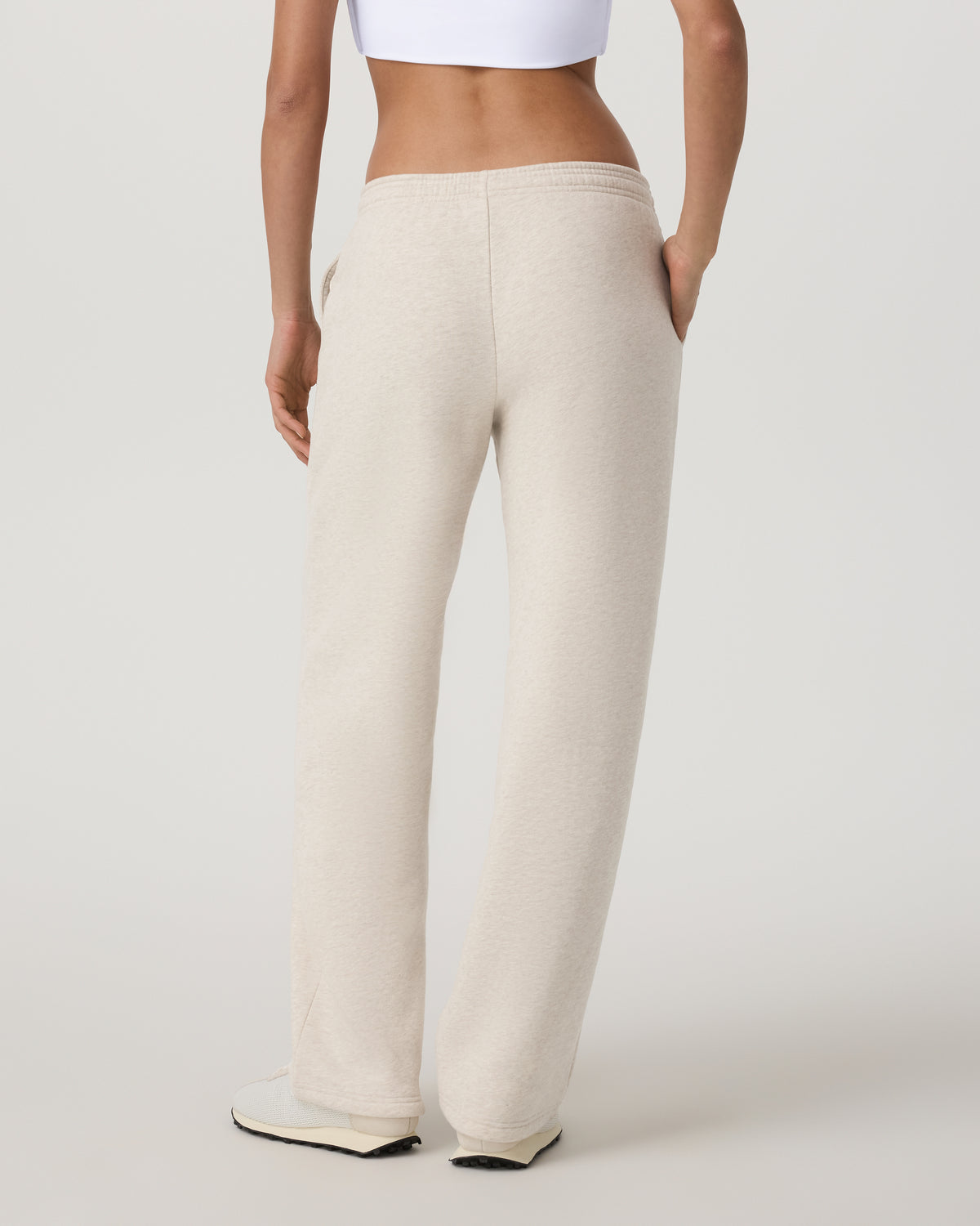 Women Vuori Restore Straight Leg Sweatpant - Long Bone Heather