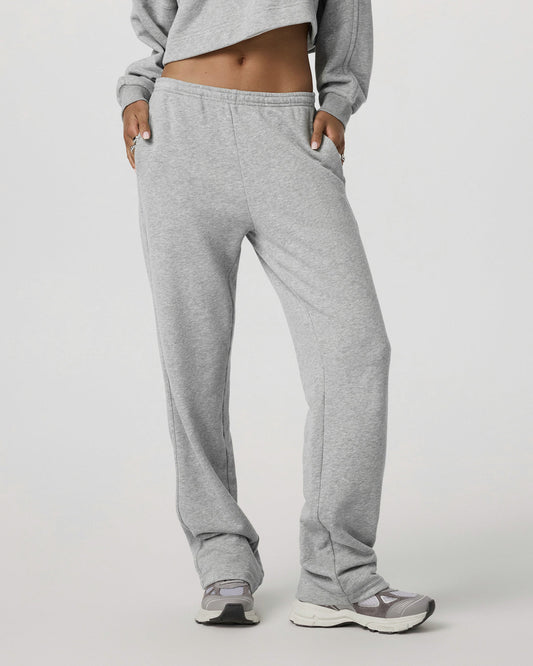 Women Vuori Sedona Straight Leg Sweatpant Light Heather Grey Pants