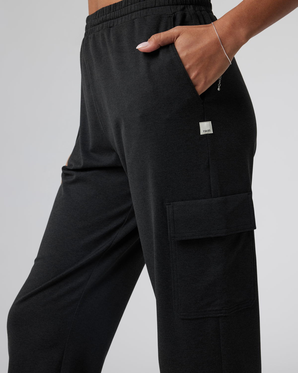Women Vuori Boyfriend Cargo Sweatpant Black Heather Sweatpants