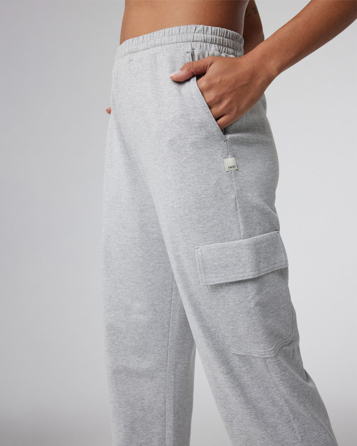 Women Vuori Boyfriend Cargo Sweatpant Pale Grey Heather