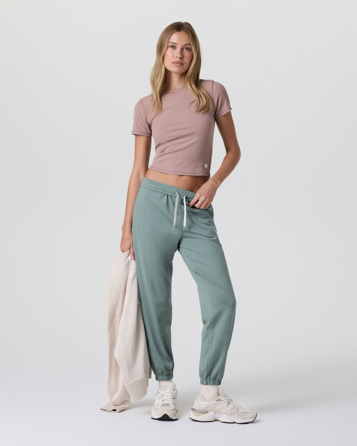Women Vuori Boyfriend Sweatpant Vintage Pistachio Heather