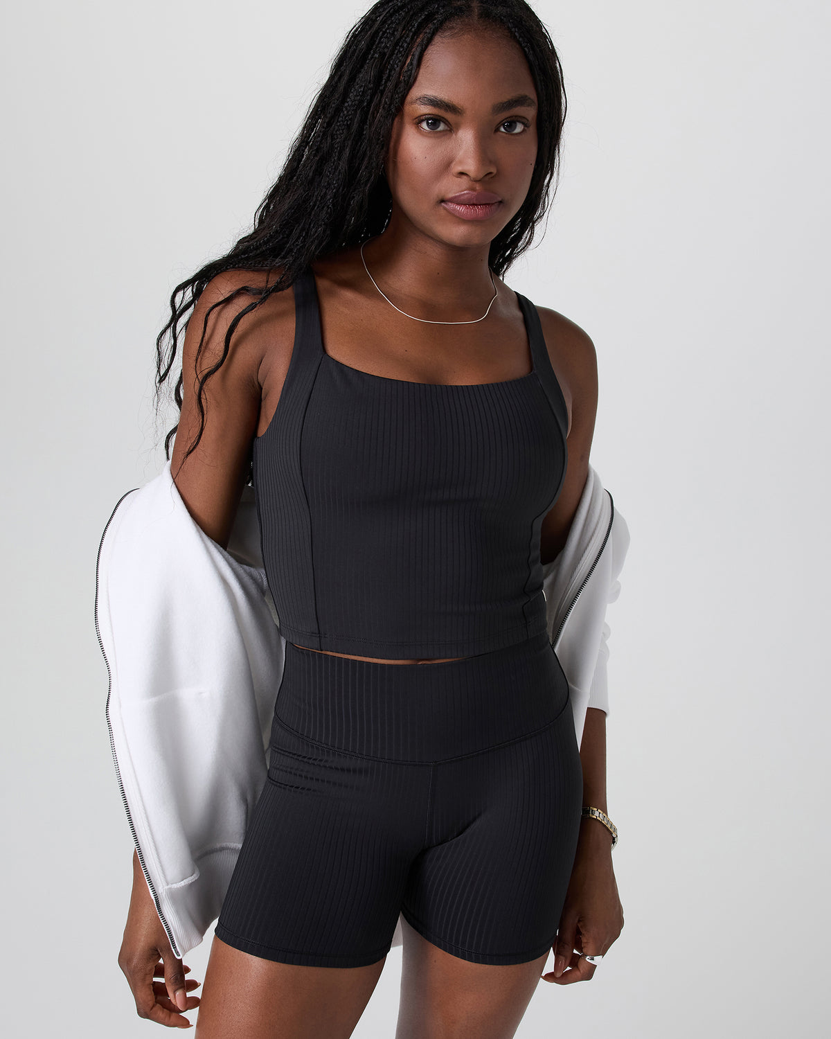 Women Vuori Inversion Rib Short Black
