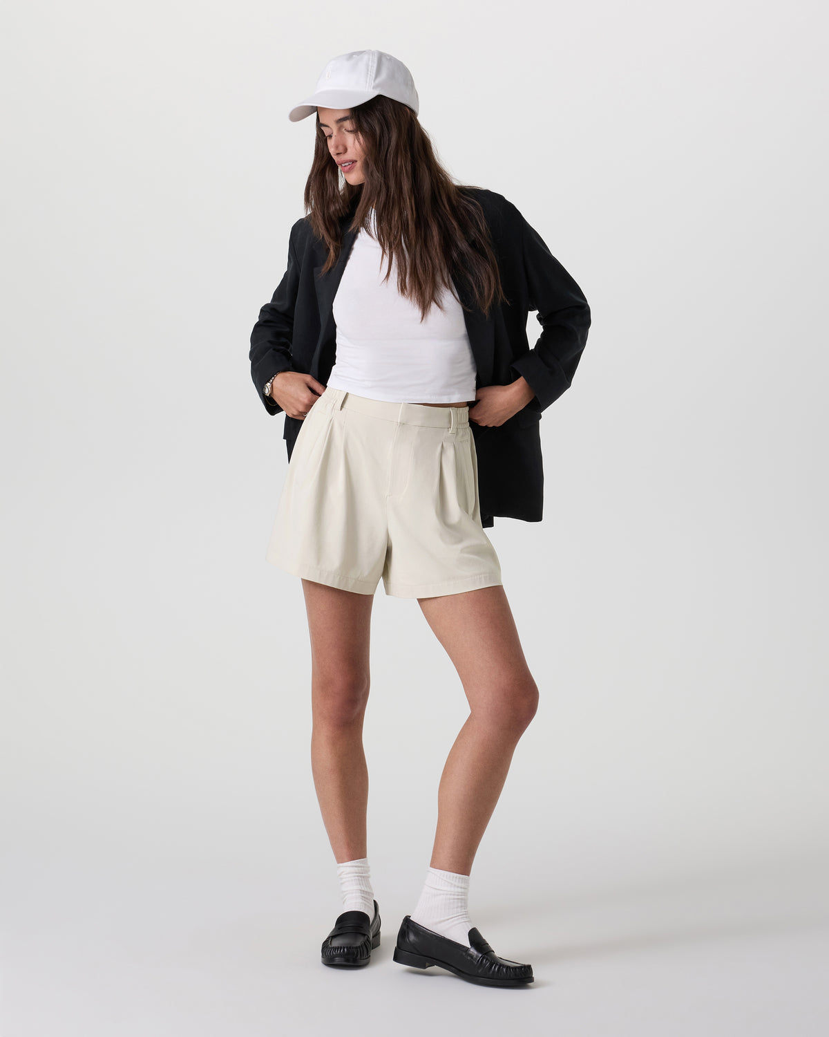 Women Vuori Villa Trouser Shorts Women's Mushroom Pleated Shorts