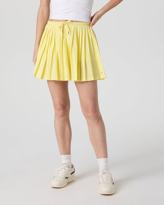 Women Vuori Clementine Pleated Skirt 15" Sunlight