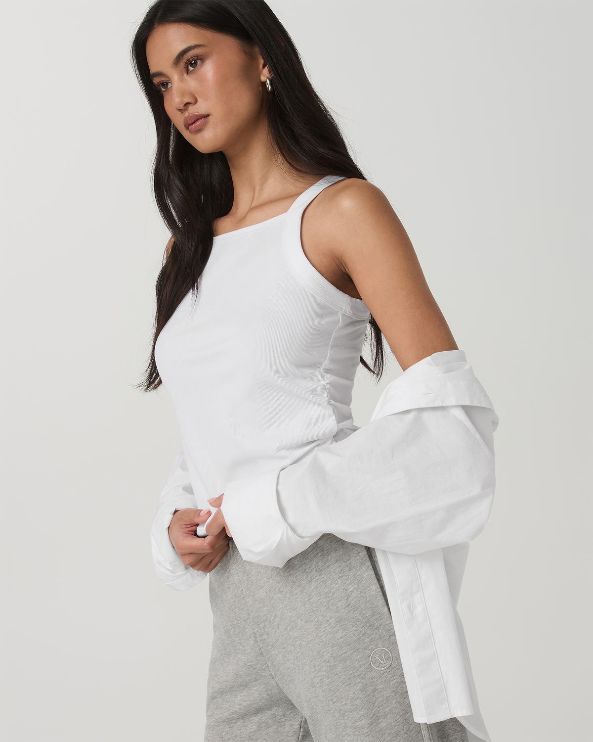 Women|New Vuori Pose Cooper Tank Women's White Square Neck Tank Top