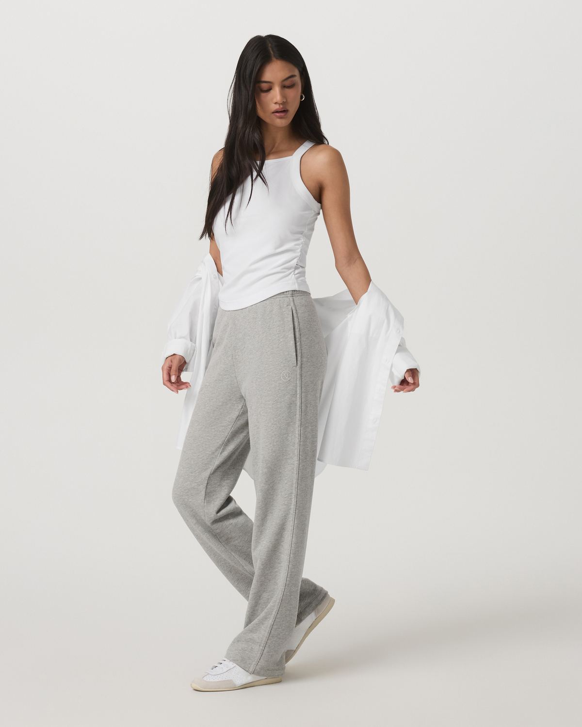 Women|New Vuori Pose Cooper Tank Women's White Square Neck Tank Top