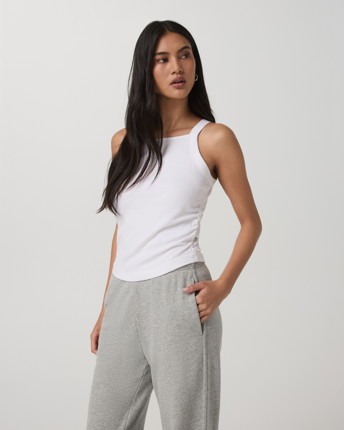 Women|New Vuori Pose Cooper Tank Women's White Square Neck Tank Top