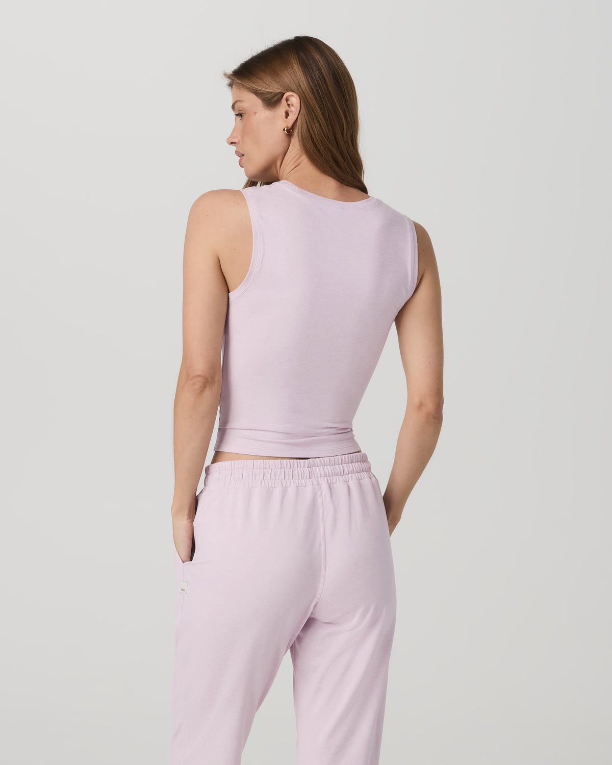 Women|New Vuori Halo Essential Scoop Tank Lilac Breeze Heather Tank Top