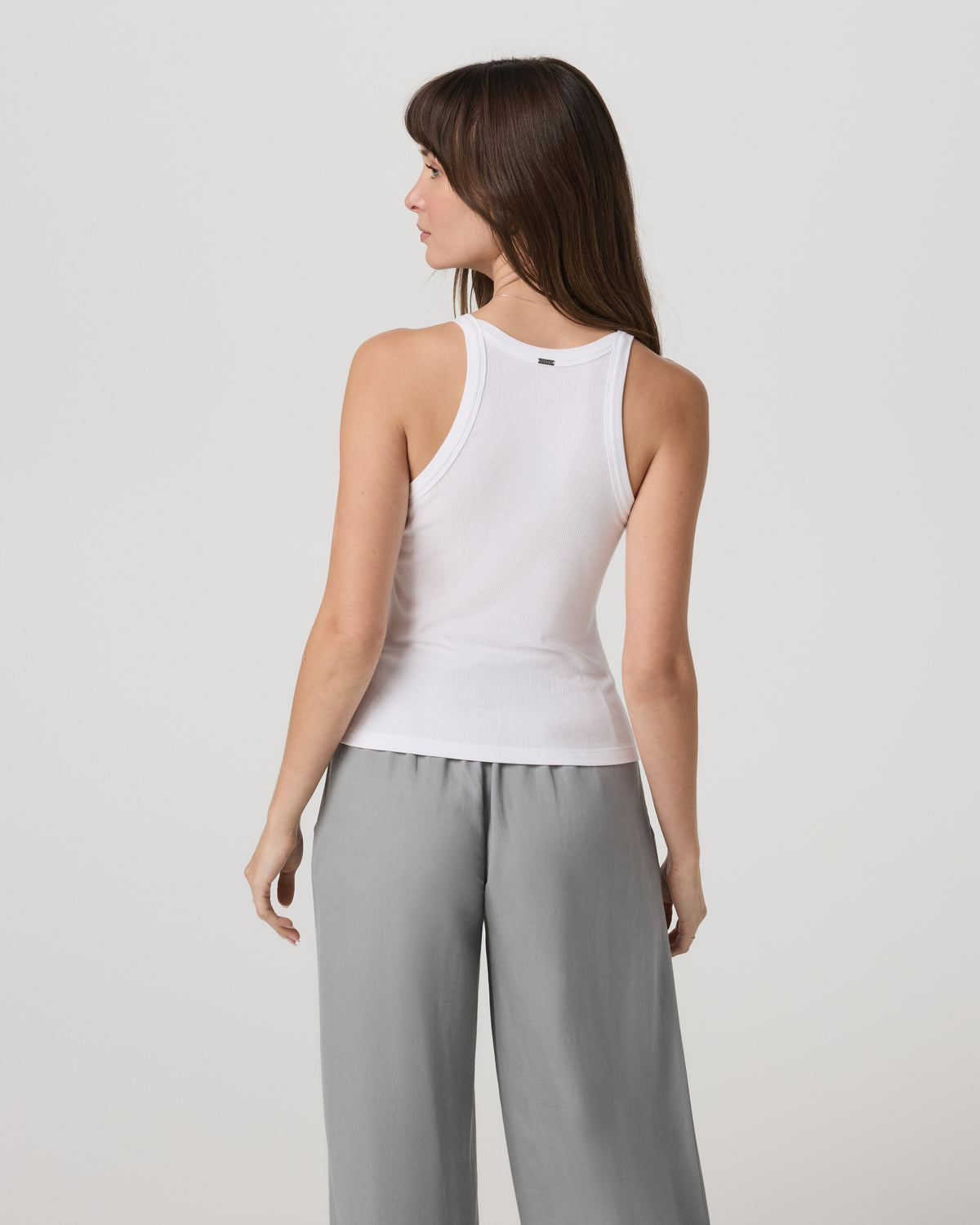 Women|New Vuori Cove Layering Tank Women's White Rib Knit Tank Top