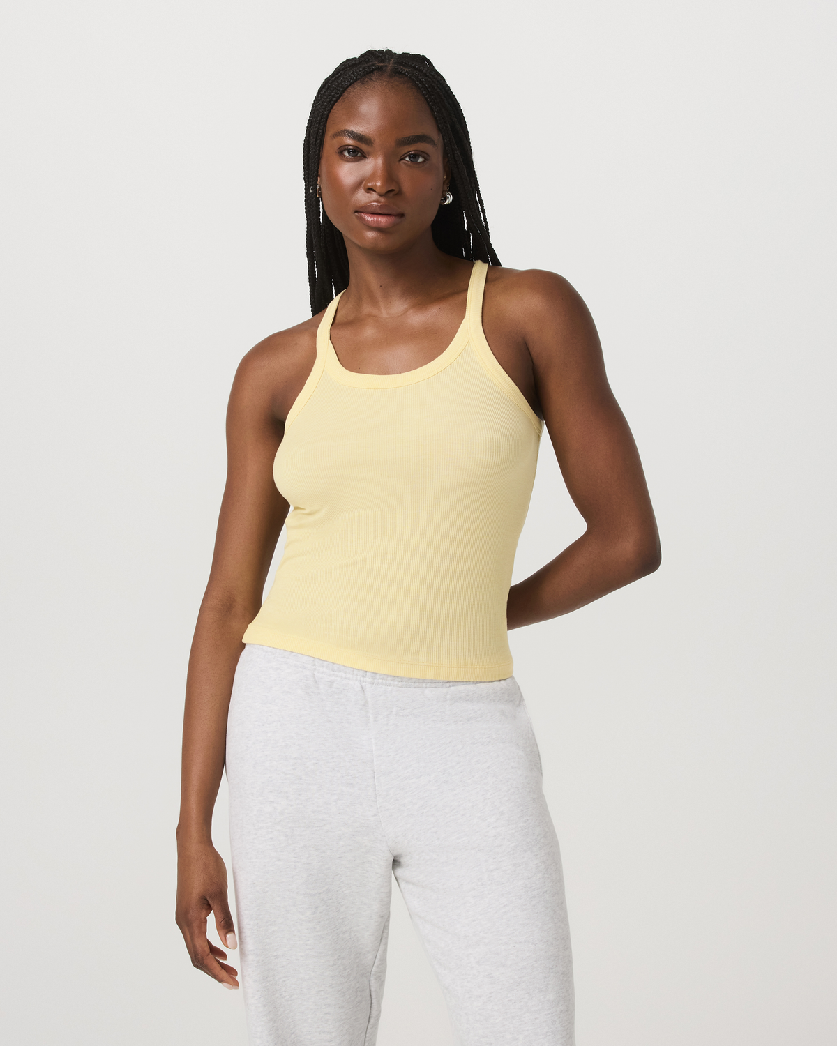 Women|New Vuori Cove Layering Tank Women's Lemon Snap Heather Tank Top