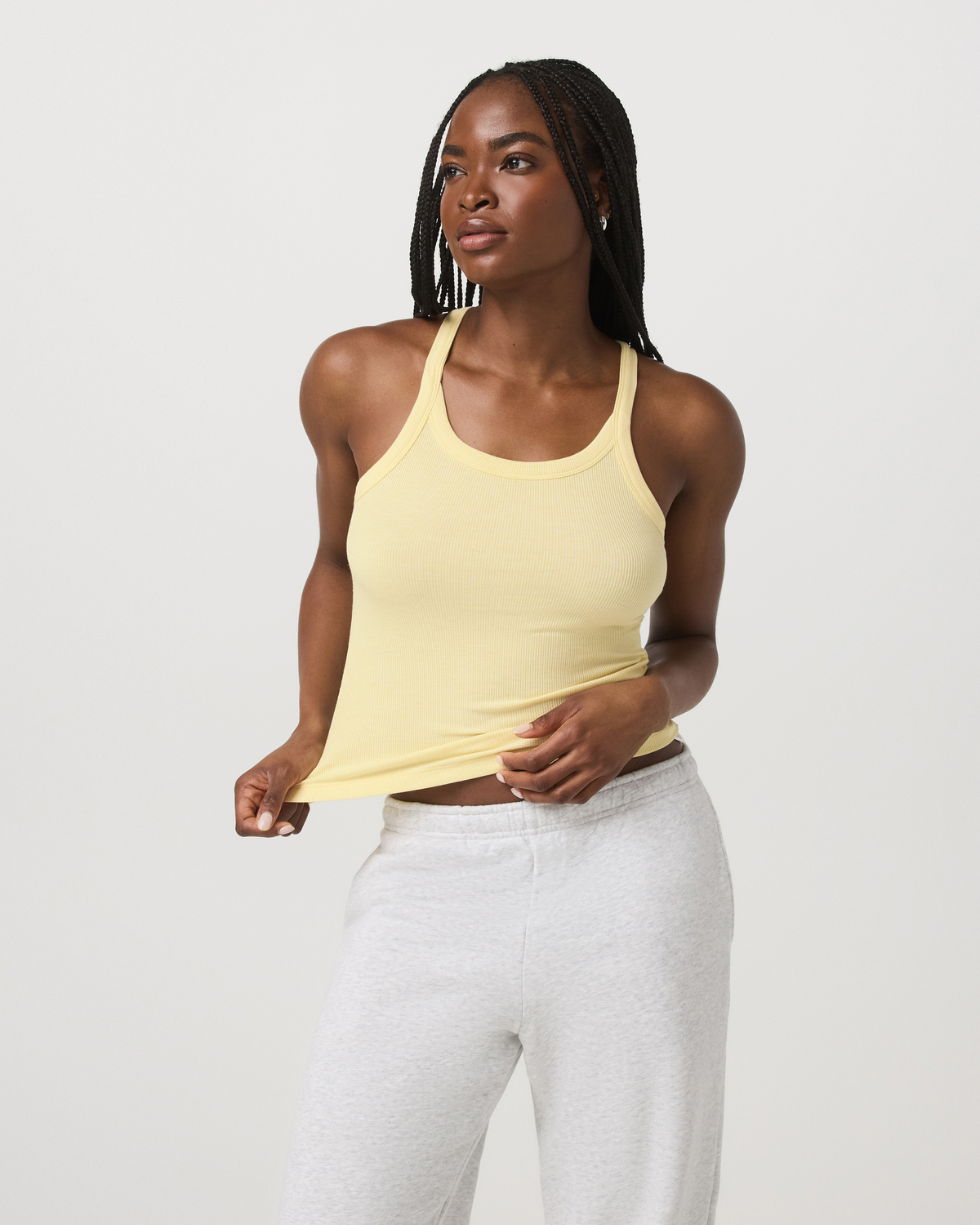 Women|New Vuori Cove Layering Tank Women's Lemon Snap Heather Tank Top