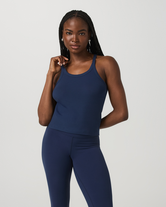 Women|New Vuori Cove Layering Tank Women's Blue Coast Rib Knit Tank Top