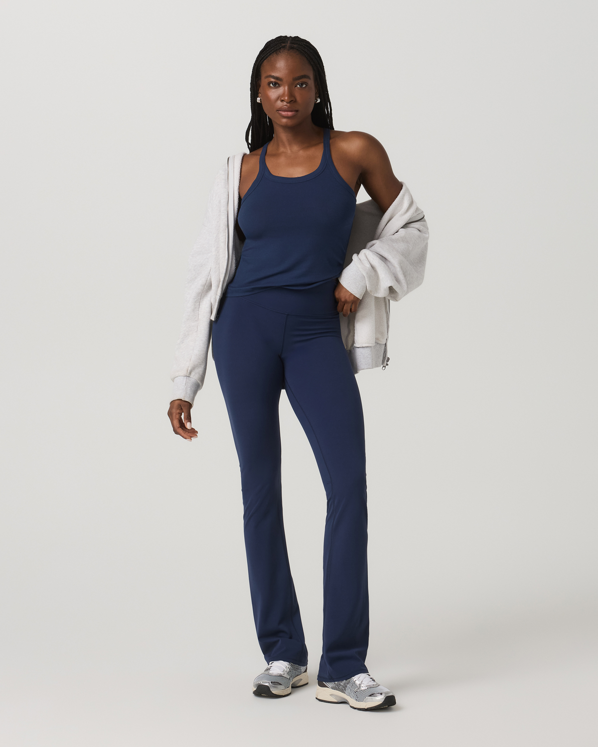 Women|New Vuori Cove Layering Tank Women's Blue Coast Rib Knit Tank Top