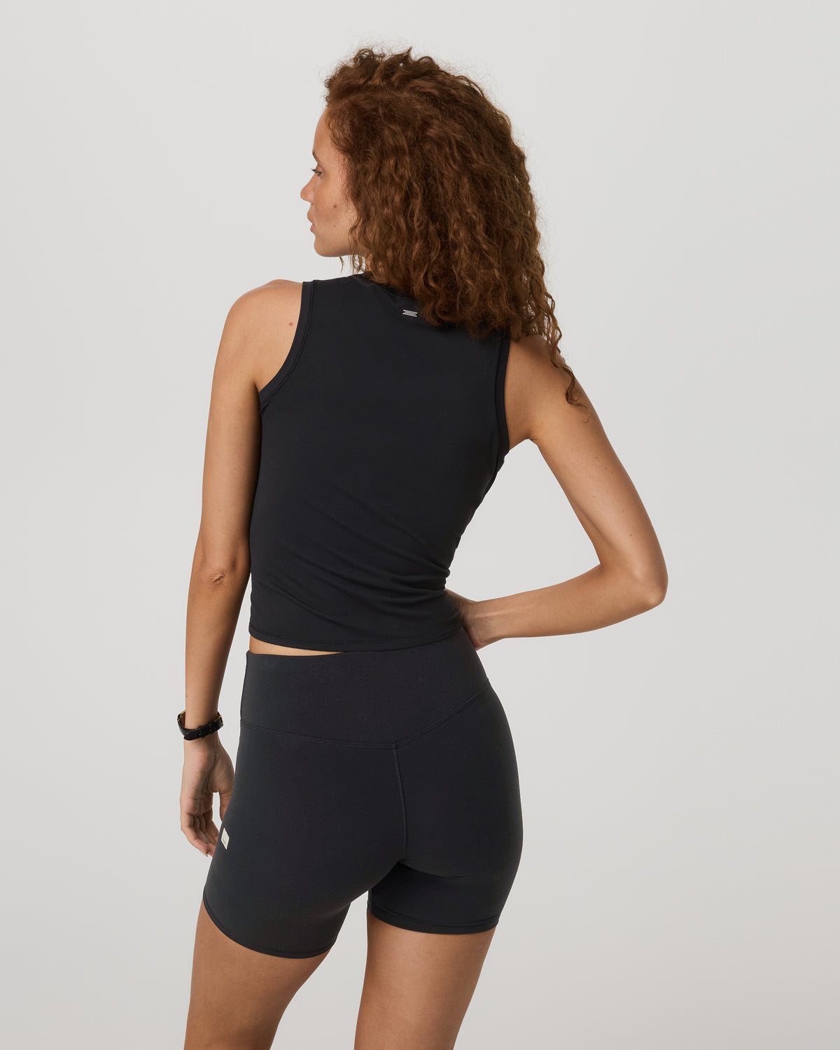 Women|New Vuori Halo Muscle Tank Women's Solid Black Tank Top