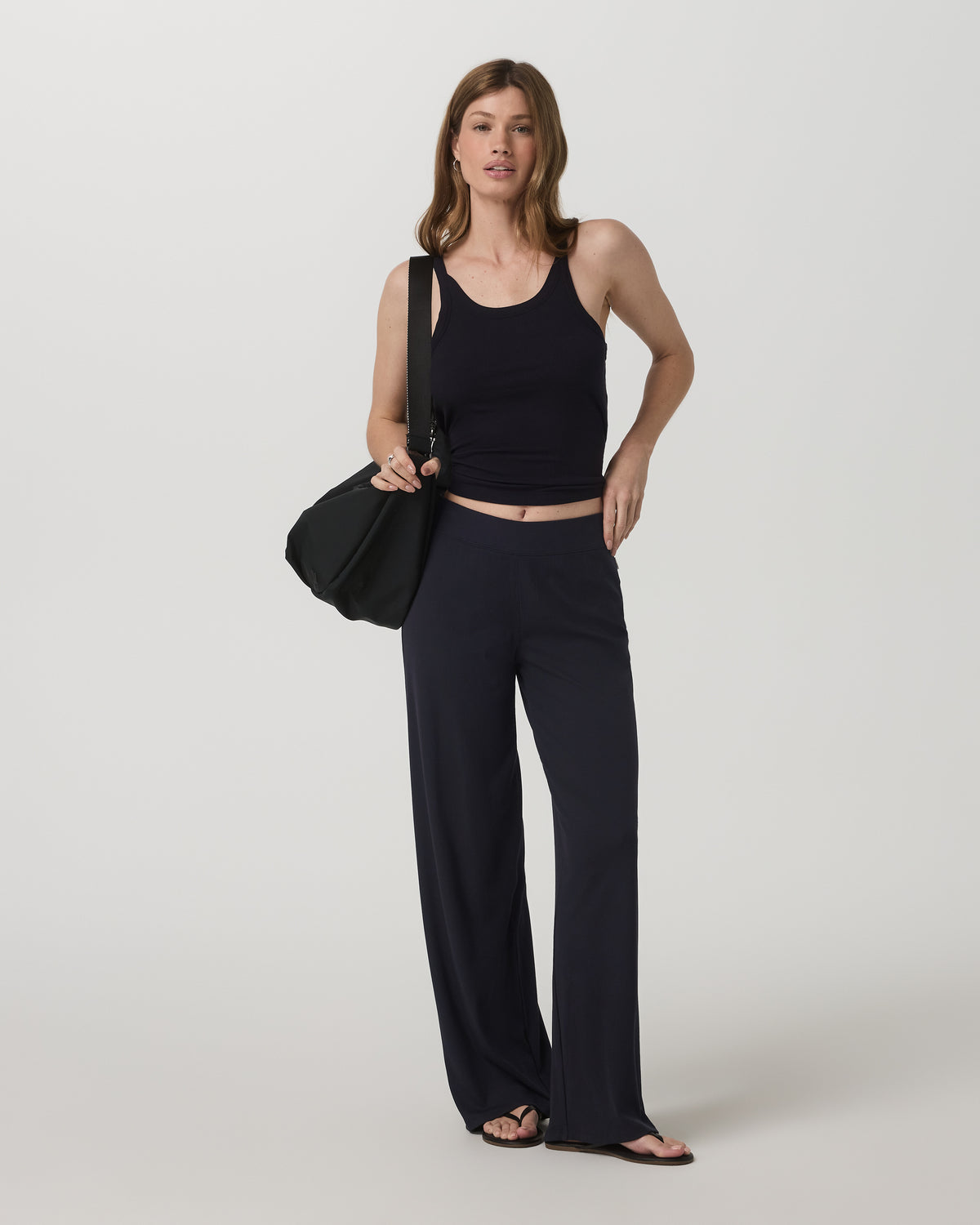 Women|New Vuori Cove Layering Tank Women's Black Rib Knit Tank Top