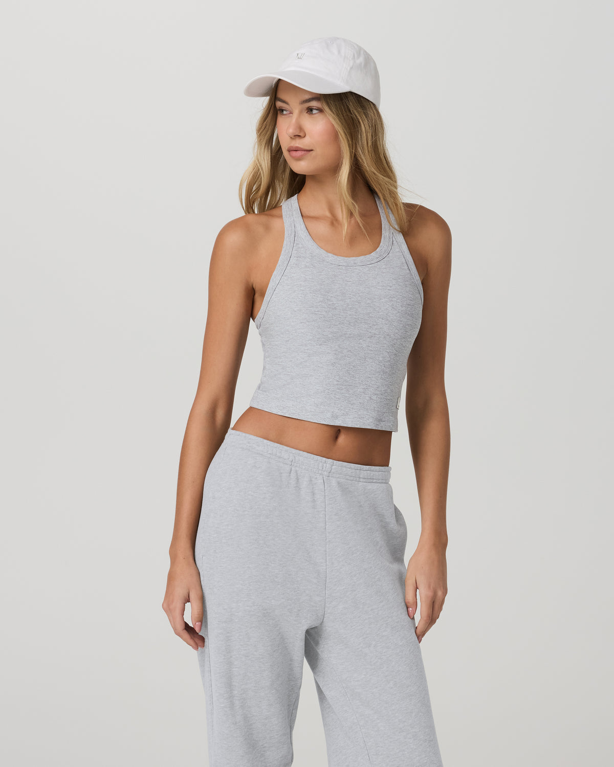 Women Vuori Elevation Racerback Tank Light Heather Grey