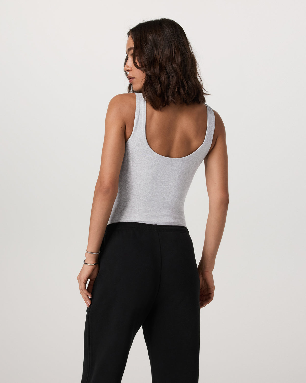 Women Vuori Sleeveless Halo Bodysuit Pale Grey Heather Bodysuit