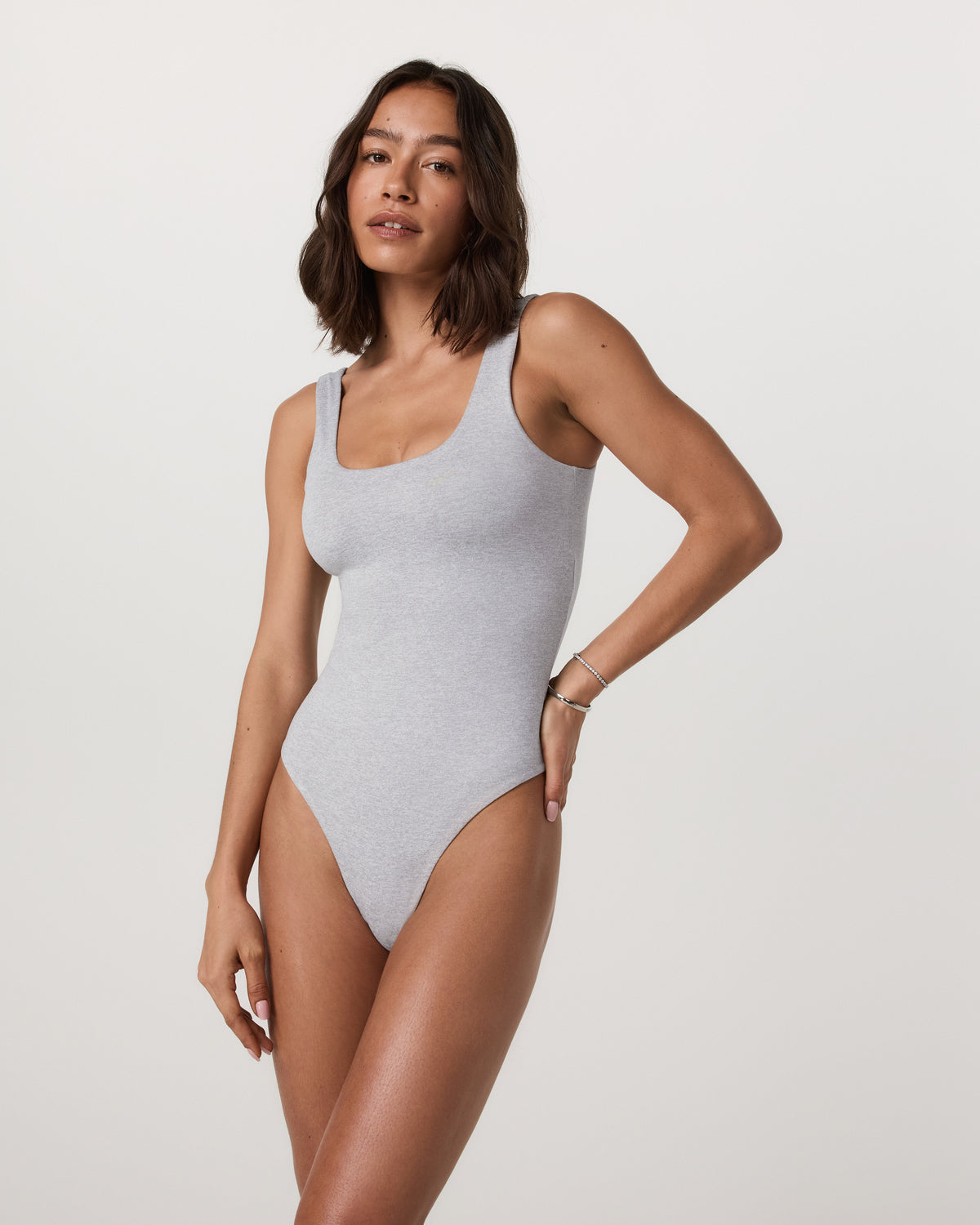 Women Vuori Sleeveless Halo Bodysuit Pale Grey Heather Bodysuit