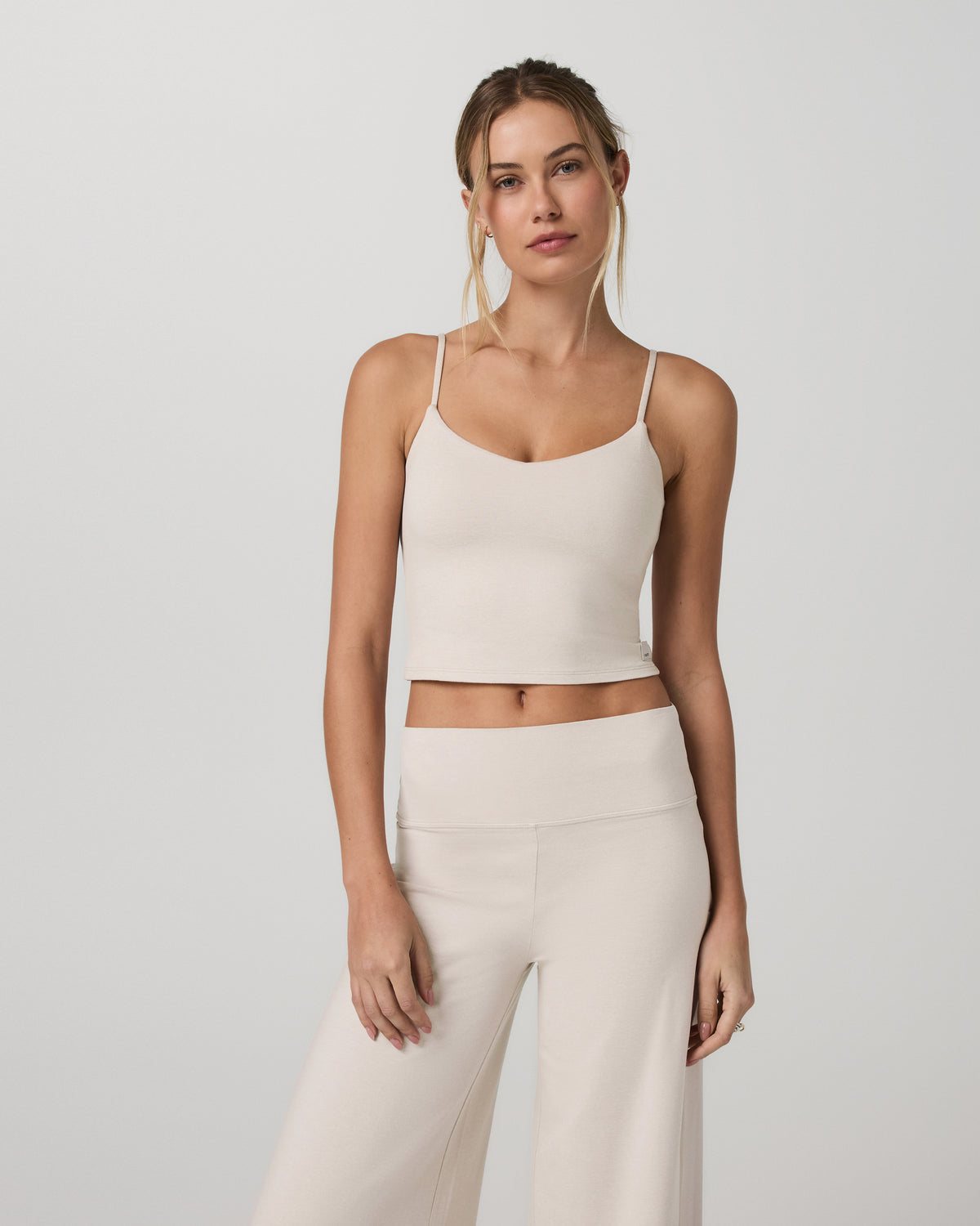 Women|New Vuori Halo Cami Women's Ecru Heather Performance Knit Top