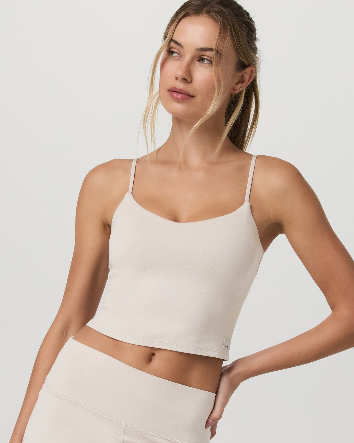 Women|New Vuori Halo Cami Women's Ecru Heather Performance Knit Top