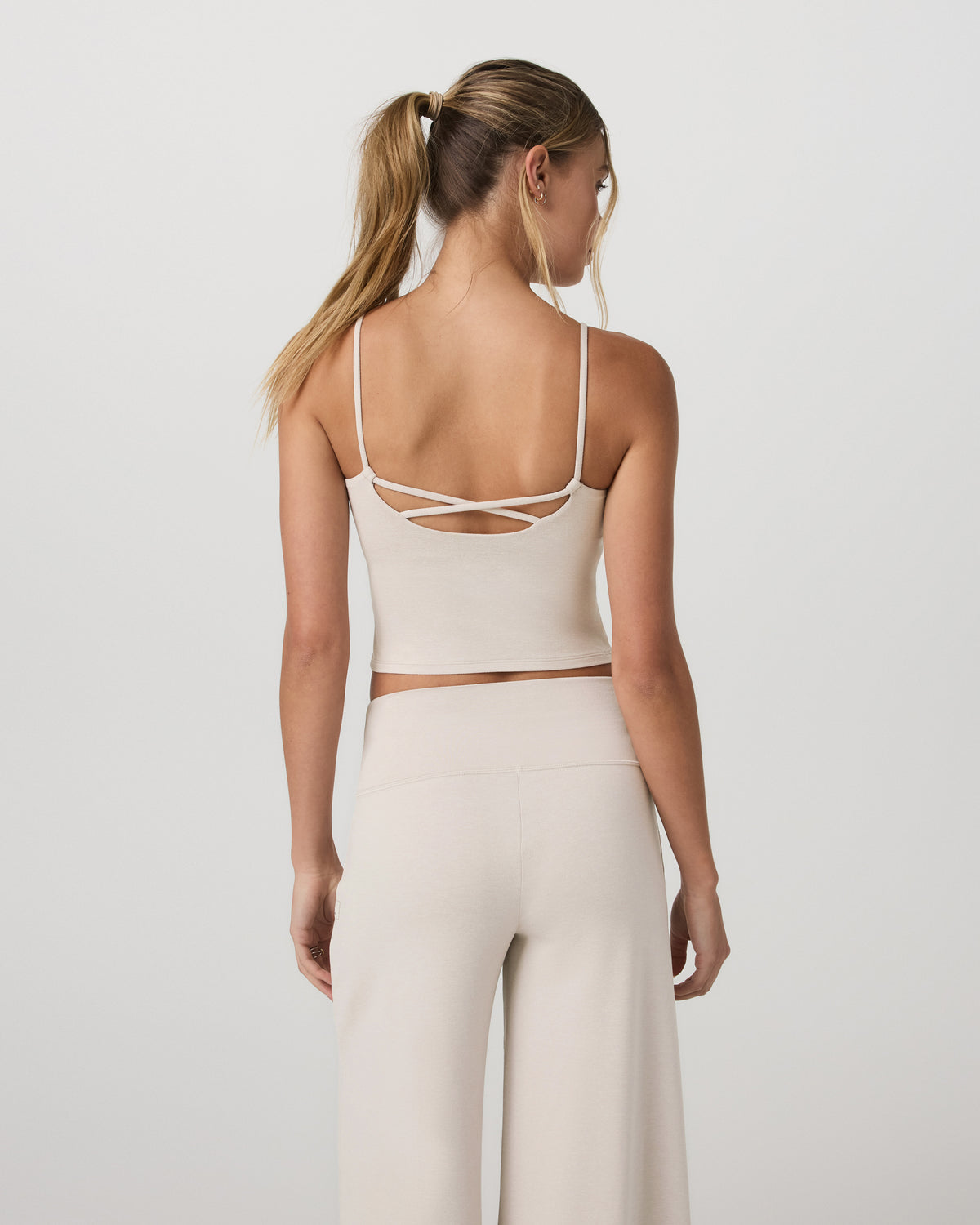 Women|New Vuori Halo Cami Women's Ecru Heather Performance Knit Top