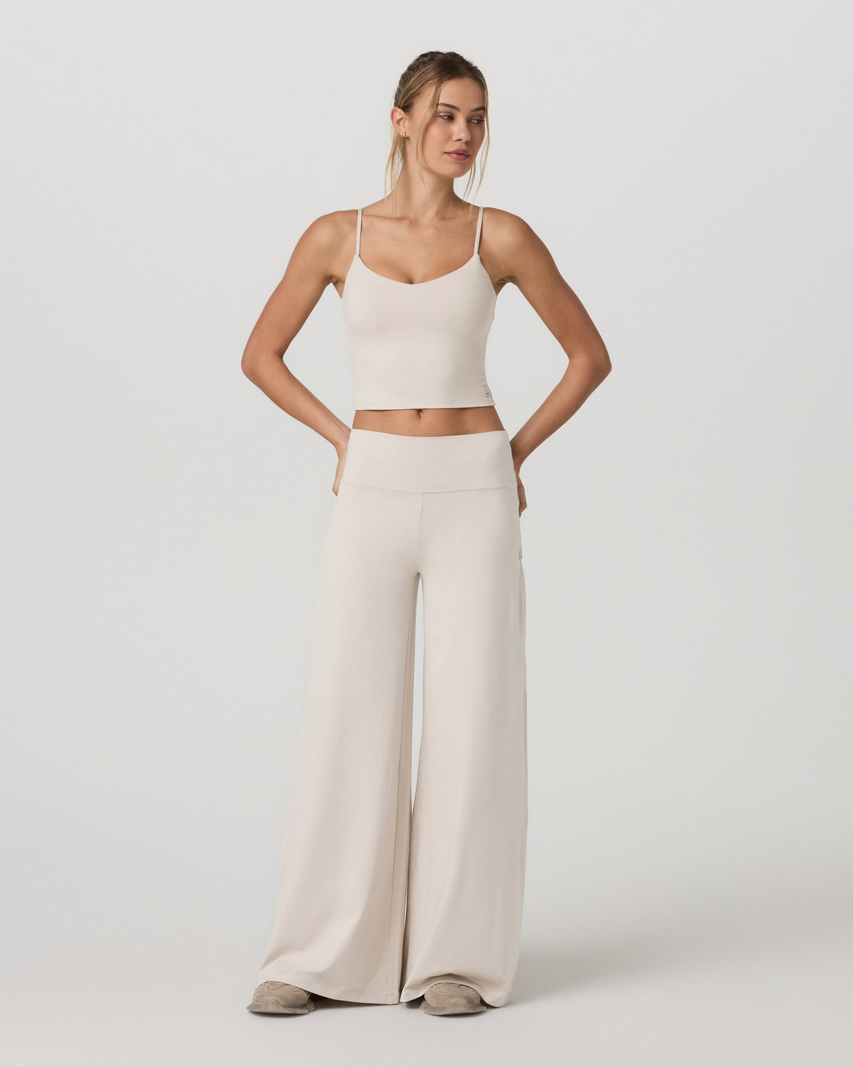 Women|New Vuori Halo Cami Women's Ecru Heather Performance Knit Top