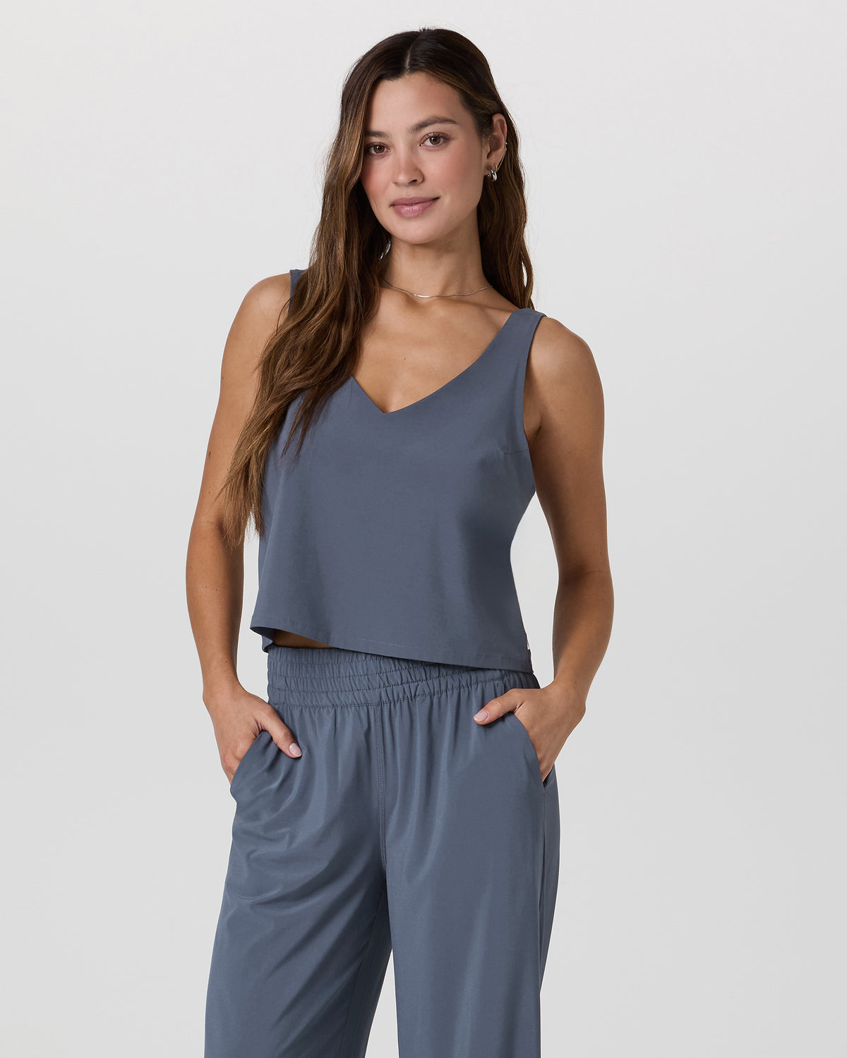 Women Vuori Villa Cropped Tank Azure
