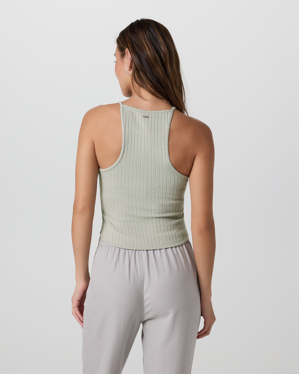 Women Vuori Marina Rib Tank Talc