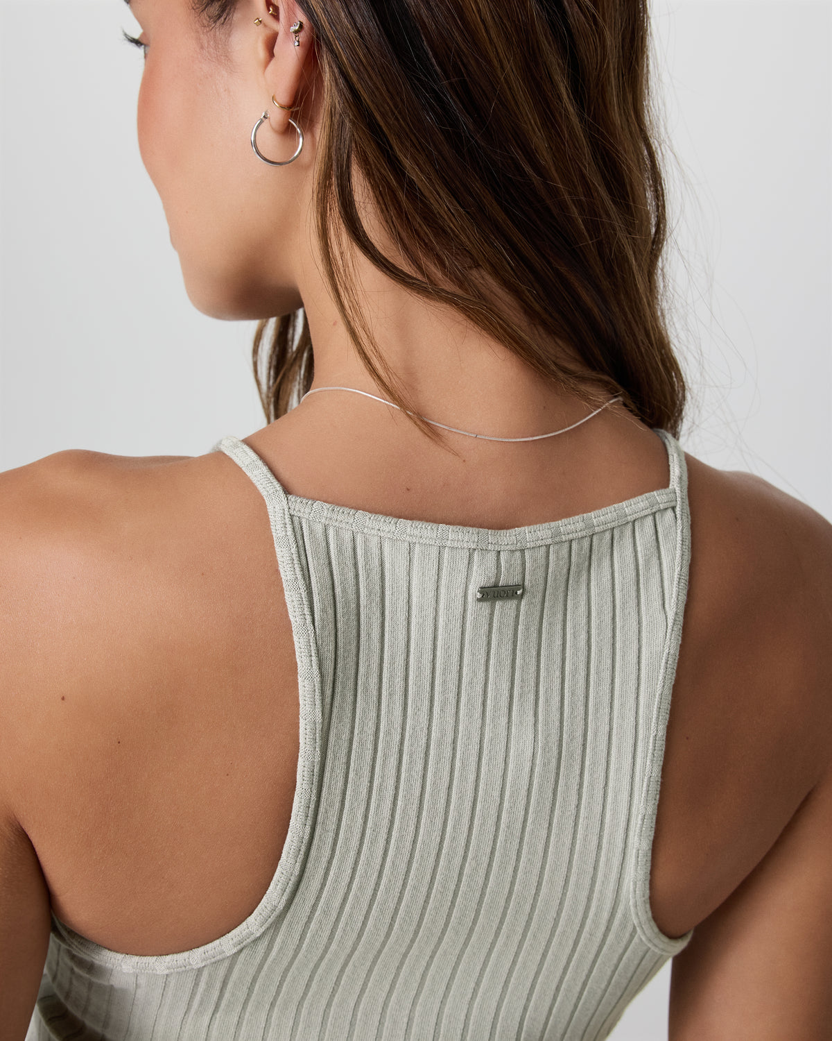 Women Vuori Marina Rib Tank Talc
